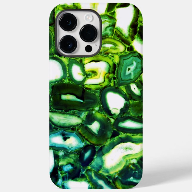 Abstrakte grüne Geode, grüner Edelstein Case-Mate iPhone Hülle (Rückseite)