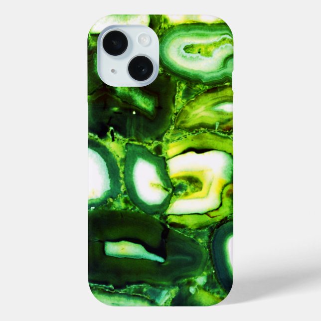 Abstrakte grüne Geode, grüner Edelstein Case-Mate iPhone Hülle (Rückseite)