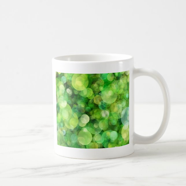 Abstrakte grüne Gepunktete Bereiche Kaffeetasse (Rechts)