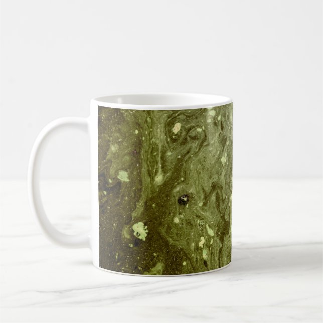 Abstrakte grüne Malerei Kaffeetasse (Links)