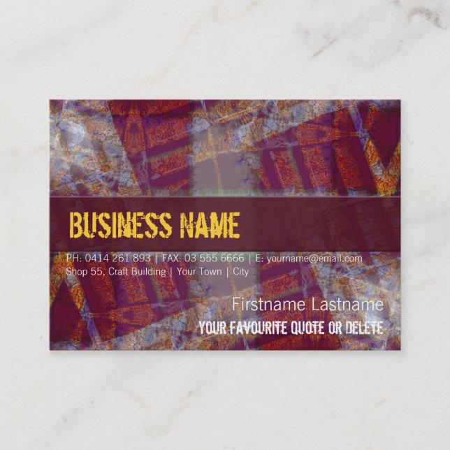 Abstrakte Grunge BiG Business Card Visitenkarte (Vorderseite)