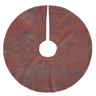 Abstrakte grunge rostige Textur: realistisches Stu Polyester Weihnachtsbaumdecke