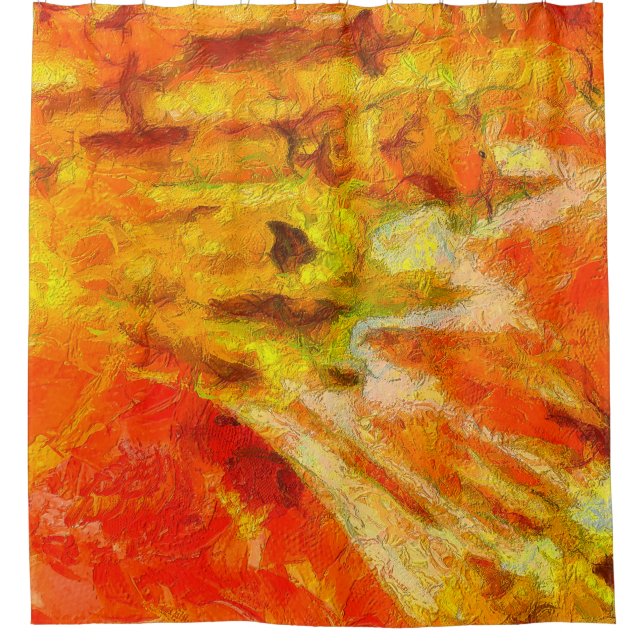 Abstrakte Grunge Textur Hintergrund. Malen in Ei Duschvorhang (Vorderseite)