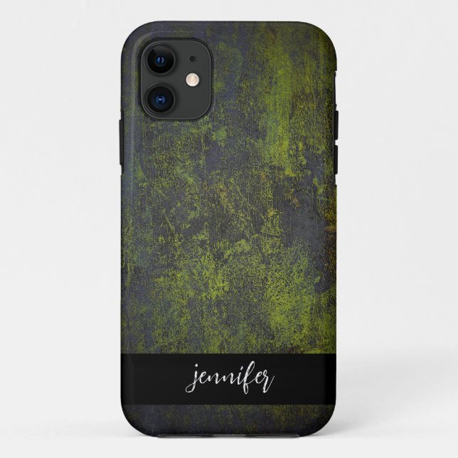 Abstrakte Grunge-Textur mit individuellem Namen Case-Mate iPhone Hülle (Rückseite)