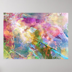 Abstrakte Grunge-Textur mit Wasserfarbe 3 Poster