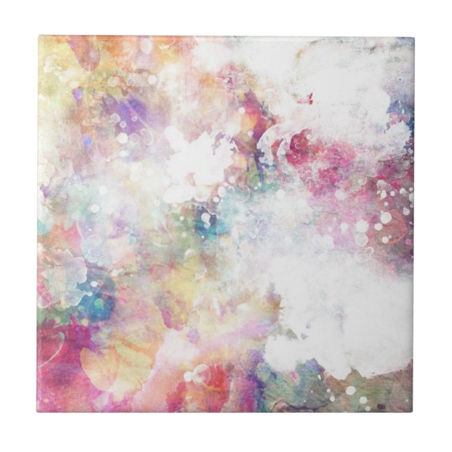 Abstrakte Grungebeschaffenheit mit Watercolorfarbe Fliese (Vorderseite)