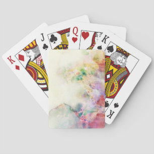 Abstrakte Grungebeschaffenheit mit Watercolorfarbe Spielkarten