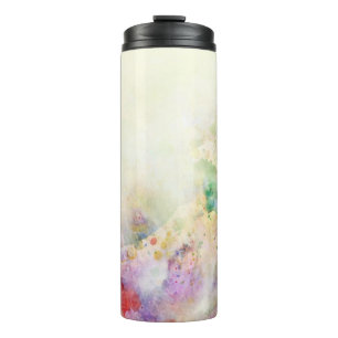 Abstrakte Grungebeschaffenheit mit Watercolorfarbe Thermosbecher