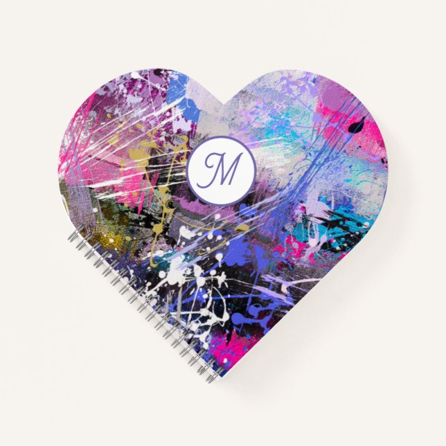 Abstrakte, grungelige Farbe Notizbuch (Vorderseite)