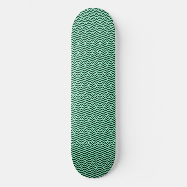 Abstrakte Grünwelle Skateboard (Vorderseite)