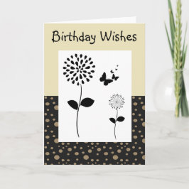 Abstrakte Grußkarte aus Gold und Schwarz Dot Karte