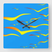 Abstrakte Gürtel in der Flugmauer-Uhr