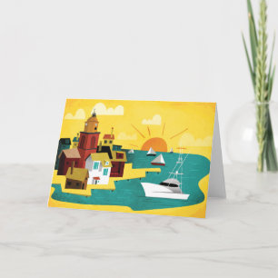 Abstrakte Hafenstadt Karte