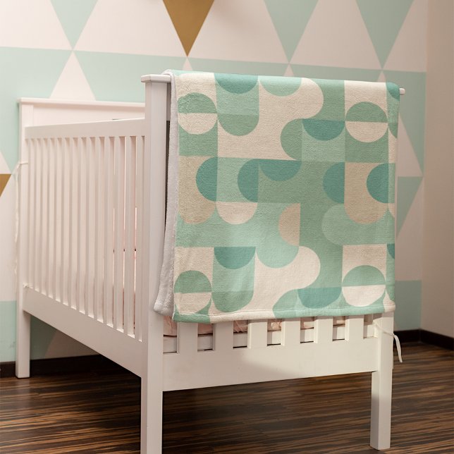 Abstrakte Halbkreise Mod Op Fusion Art Muster Fl Fleecedecke (Von Creator hochgeladen)