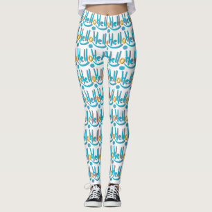 Abstrakte Hallo Musterkunst Leggings