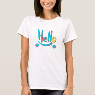 Abstrakte Hallo Musterkunst T-Shirt