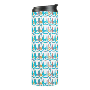 Abstrakte Hallo Musterkunst Thermosbecher