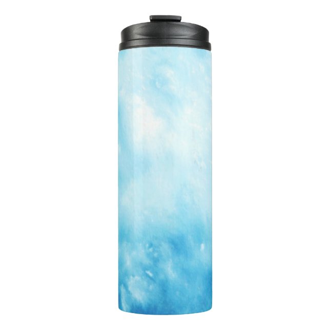 Abstrakte Hand gezeichneter Thermosbecher (Vorderseite)