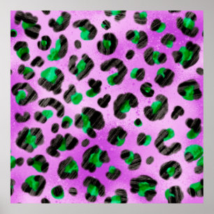 Abstrakte Hand Zeichnend Furry Brush Strokes Nahtl Poster