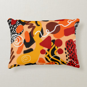 Abstrakte Hand Zeichnend geometrische Formen Pinse Dekokissen