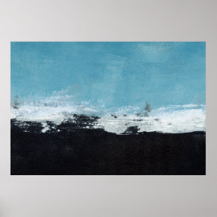 Abstrakte handbemalte Landschaft Poster