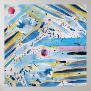 Abstrakte Handfarbe Poster