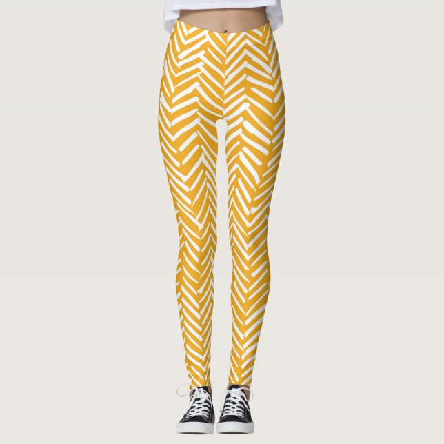 Abstrakte handgezeichnet Linien, Hipster Textur. Leggings (Vorderseite)