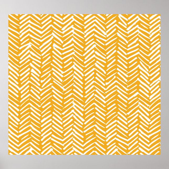 Abstrakte handgezeichnet Linien, Hipster Textur. Poster (Vorne)