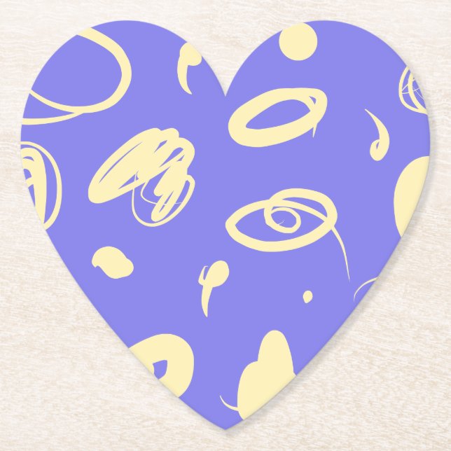 Abstrakte handgezeichnete Abbildungen Papier Unter Untersetzer (Vorderseite)