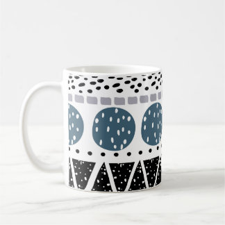 Abstrakte handgezeichnete, kreative Vintage Textur Kaffeetasse