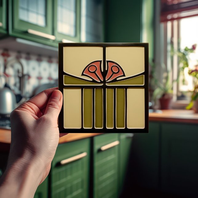 Abstrakte Handwerksbewegung des Mittelalters Fliese (Von Creator hochgeladen)