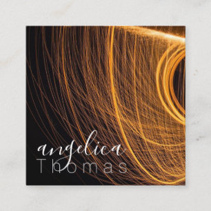 Abstrakte helle Malerei   ausdrucksstark Quadratische Visitenkarte