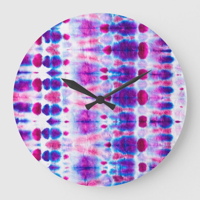 Abstrakte, hellrote Gelbe Kunst Große Wanduhr (Vorderseite)