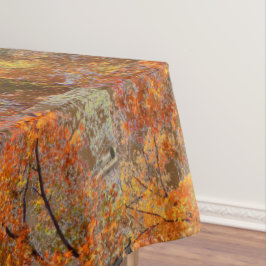 Abstrakte Herbstblätter auf Baumtabletten Tischdecke