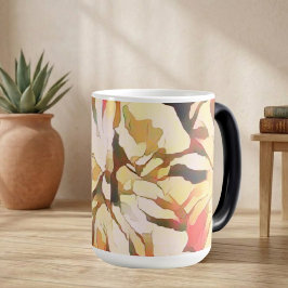 Abstrakte Herbstblume Verwandlungstasse