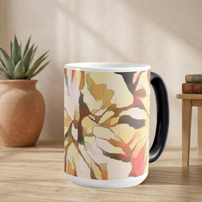 Abstrakte Herbstblumen Verwandlungstasse (Von Creator hochgeladen)