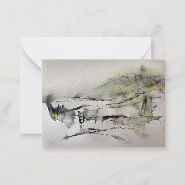 Abstrakte Herbstfarben Landschaft 2 Mitteilungskarte (Vorderseite)