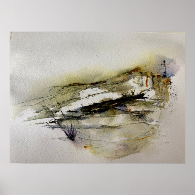 Abstrakte Herbstfarben Landschaft Poster (Vorne)