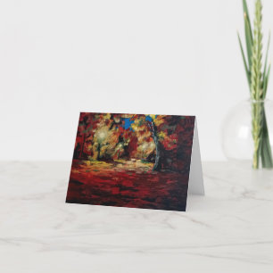 Abstrakte Herbstkunst Vielen Dank Dankeskarte