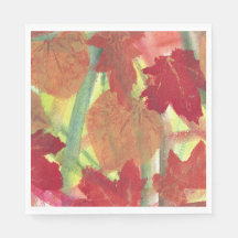Abstrakte Herbstleaves Red Brown Orange Napkins