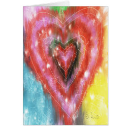 Abstrakte Herz-Gruß-Karte