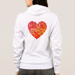 Abstrakte Herz-Konfetti-Kunst Hoodie