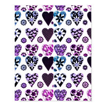 Abstrakte Herzen & Blume Moderner Pop