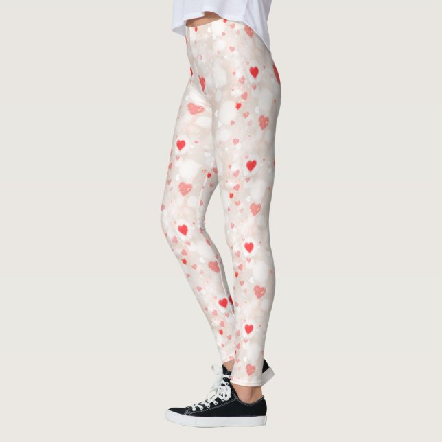 Abstrakte Herzmuster Leggings (Links)
