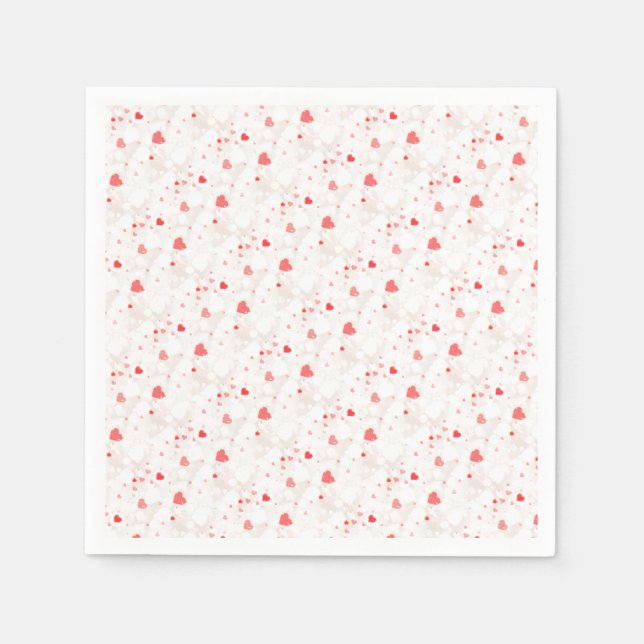 Abstrakte Herzmuster Serviette (Vorderseite)