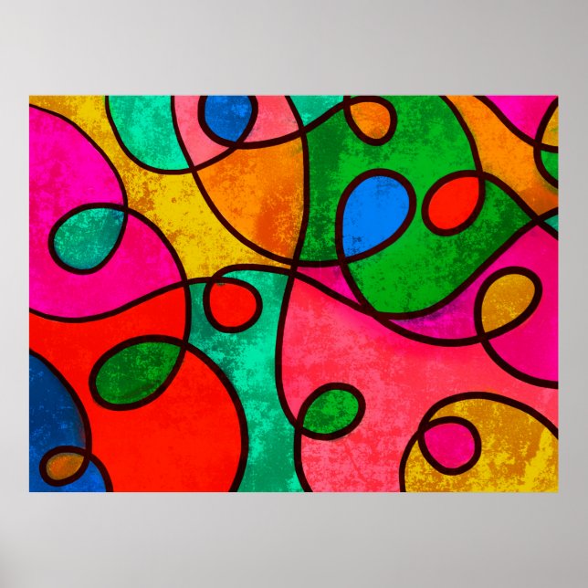Abstrakte Hintergrundgrafik Poster (Vorne)