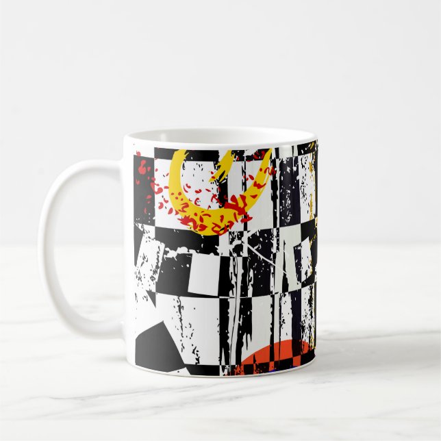 abstrakte Hintergrundkomposition mit Strichen, Spl Kaffeetasse (Links)