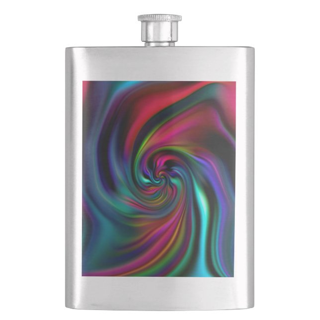 Abstrakte Hintergrundspiralen Soft I Flachmann (Vorderseite)