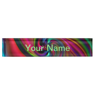 Abstrakte Hintergrundspiralen Soft I + Ihr Text Namensplakette