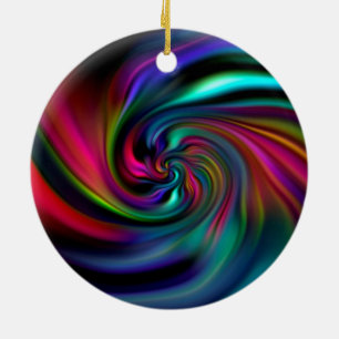 Abstrakte Hintergrundspiralen Soft I Keramik Ornament